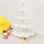 Efavormart 5-Tier Scallop Edge Cupcake Stand High Capacity 27-Cupcake Holder Tower for Party Hosting & Large Buffets - 18" Tall - Image 6