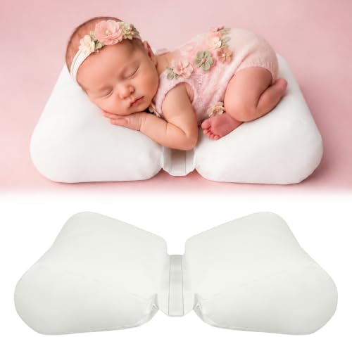 2PC Newborn Photography Butterfly Posing Pillow, Faux Leather Basket Filler by LYXIHAP