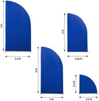 Efavormart Set of 4 Royal Blue Spandex Half Moon Arch Covers, Custom Fit Chiara Backdrop Slipcovers 2.5ft-7ft for Corporate Galas and Award Ceremonies - Image 3