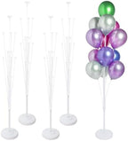 4 Sets of Balloon Stand Kit - 62in Balloon Stands with Base, Balloon Sticks, Decorations for Party Birthday Wedding Baby Shower Gender Reveal Graduation by KATBUU