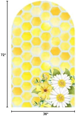 Honey Bee Arch Stretchy Covers for Birthday Party Decoration Honeycomb Flower Arched Stand Cover Baby Shower Favors Props(Only Cover) - Image 7
