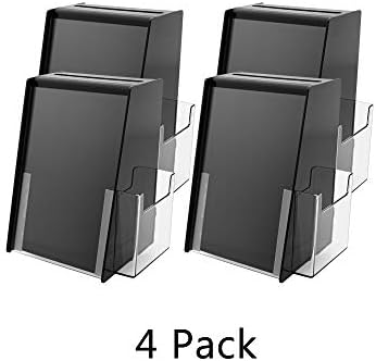 Marketing Holders 4 Pack Donation Box with Lock Black Acrylic Ballot Bin with 5.5" x 8.5" Sign Holder for Fundraising Donations Bars and School Voting - Image 2