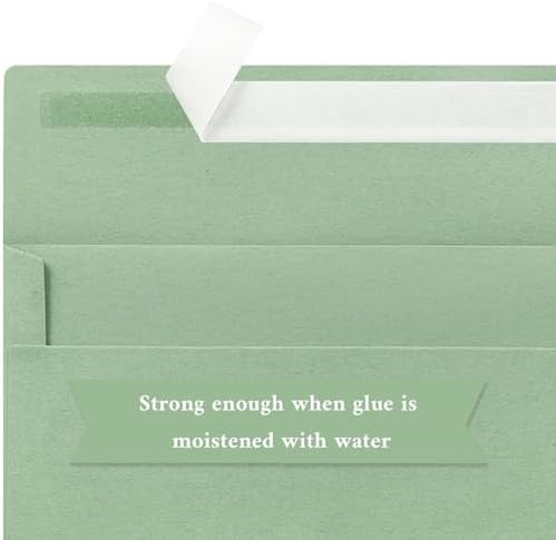 200 Pack Sage Green #10 Business Envelopes Letter Size Self-Seal - Image 6