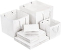 Yesland 30 Pack White Kraft Bags with Ribbon Handles, 3 Sizes Paper Gift Wrap and Shopping Bag, Reusable Square Large Retail Business Packaging Bags for Goodie Party Wedding Present(10'', 8'', 6'') by Yesland