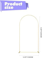 Wedding Arch Backdrop Stand 6.6FT Gold Wedding Balloon Arched Backdrop Stand Square Arch Frame for Birthday Party Bridal Baby Shower Ceremony Decoration - Image 3