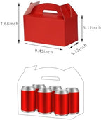 Red Gable Boxes with Handles, 9.45"x5"x5", 30 Pack - Image 2