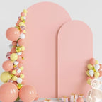 Wokceer Arch Backdrop Cover 7.2FT, 6FT Pale Pink Arch Cover Stretchy by Wokceer