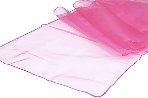 Organza Hot Pink Chair Sashes 50 Pack 7x108 inches Sheer Chair Bows for Wedding Party Birthday Banquet Hotel Restaurant Bridal Shower Baby Shower Event Decorations Tulle Chairs Knots Ties - Image 3