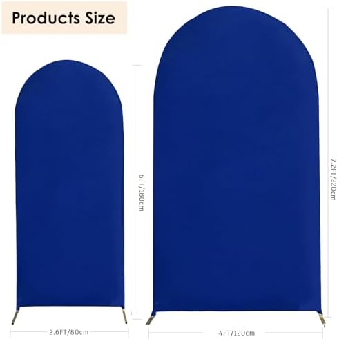 HAINARverS Set of 2 Stretchy Arch Backdrop Covers, Royal Blue, 6FT/7.2FT - Image 3