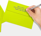 LUXPaper A7 Invitation Envelopes | Peel & Press | 5 1/4" x 7 1/4" | Wasabi Green | 80lb. Text | 1,000 Qty - Image 6
