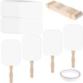 TaoBary 125 Pieces DIY Paper Church Fans Handle Wooden Sticks for Wedding by TaoBary