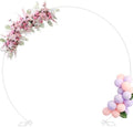Fomcet Round Backdrop Stand White 9.2ft Circle Arch Metal Wedding Arch by Fomcet