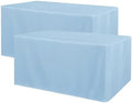 Obstal 2 Pack Table Clothes for 6 Foot Rectangle Tables, Dusty Blue by Obstal