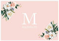 Andaz Press Custom Personalized Disposable Paper Placemats, 12 x 18 Inch, Set of 25, Monogram Blush Peach Floral, Tableware, Table Setting for Wedding, Bridal Shower, Baby Shower, Party, Holiday by AndazPress