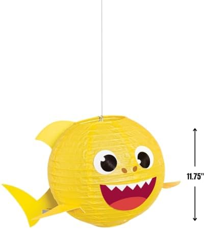 Paper Party Lanterns - 11.75" H | Pack of 3, Baby Shark - Image 3