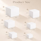 Zonon 6 Pcs Metal Buffet Risers, 4.9 Inches to 9.8 Inches Dessert Table Display Set, White Food Risers for Buffet, Metal Display Stands for Wedding Bridal Birthday Party Supplies - Image 2