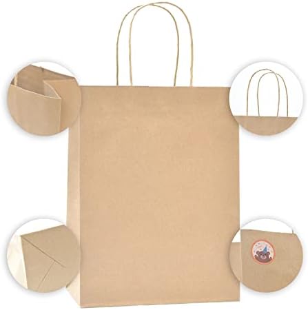 Nexmint Brown Gift Bags: 120 Pack Medium Paper Bags With Handle. Great Bags for Holidays, Graduation, Congratulations, Wedding, Birthday, Shopping, Party Favors, Treats, Goodies, Business Tchotchkes, Retail - Image 3