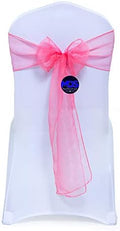 MDS Pack of 100 Organza Chair Sashes for Wedding & Event Décor – Coral by MDS