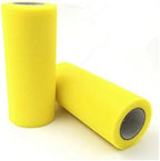 PuLaif Organza Tulle Fabric Roll 22m x 15cm Multicolor Wedding Baby Shower Party Decoration(Bright Yellow) by Unknown