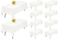 Showgeous 60x126 Inch Ivory Rectangle Tablecloth 10 Pack Fit 7FT Table by Showgeous