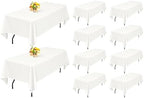 Showgeous 60x126 Inch Ivory Rectangle Tablecloth 10 Pack Fit 7FT Table by Showgeous