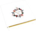 Andaz Press Personalized Wedding Guestbook with Gold Accents, Coral Florals White Guest Sign in Guest Registry 120 Pages 8.5 X 8.5 Memories Book for DIY, Scrapbook, Photo Album by AndazPress
