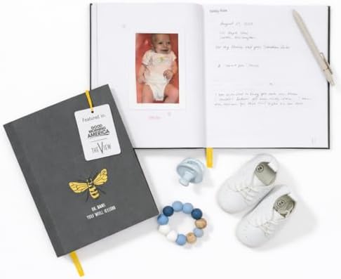 Savor | The First Five Years Baby Memory Book | Newborn Keepsake & Scrapbook Album for First Milestones with Photo Pages, Envelopes, & Labels | Gift for Pregnancy, Mother’s Day & Baby Shower (Bee) by Savor