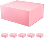 PACKHOME 6 Pink Gift Boxes 9x6.5x3.8in with Magnetic Lids by PACKHOME