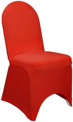 YOUR CHAIR COVERS - 100 Pack Stretch Spandex Banquet Chair Covers - Red, Wedding Slip Covers, Premium Quality Chair Cover by YourChairCovers