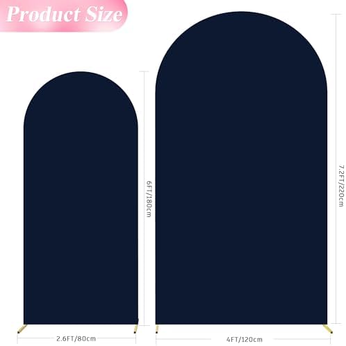 Wokceer Arch Backdrop Cover 7.2FT, 6FT Nude Brown Arch Cover Stretchy - Image 2