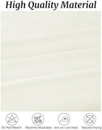 Fokitut 6 Pack Round Tablecloth, 90 Inch, Stain Resistant and Wrinkle Polyester Table Cloth, Fabric Table Cover for Kitchen Dining, Wedding, Party, Holiday Dinner-Ivory - Image 2