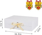 BoxSkivra White Extra Large Gift Box 16.5x13x5.3 In Jumbo Box, 3 Pack - Image 3