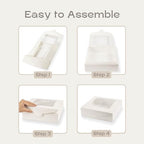 Pack of 10 Bakery Boxes (White Leather, (10.23" x 10.23" x 2.75")) - Image 4