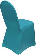 YOUR CHAIR COVERS - 100 Pack Stretch Spandex Banquet Chair Covers - Malibu Blue, Wedding Slip Covers, Premium Quality Chair Cover - Image 4