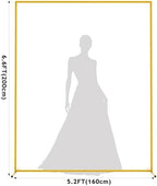 Asee'm 6.6FTx5.2FT Gold Wedding Arch Backdrop Stand Square Metal - Image 2