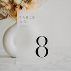 Frosted Wedding Table Numbers 1-25 with Stands - Image 4