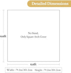 White Square Arch Backdrop Cover 6.6x6.6FT, Double-Sided Stretchy Spandex Fabric Fits Square Arch Backdrop Stand, White Background Backdrop for Wedding Baby Shower Birthday Party Decorations - Image 5
