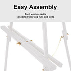 Falling in Art 65" A-Frame Wooden Tripod Easel Stand, White, 2 Pack - Image 2