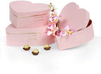 UNIKPACKAGING Set of 3, Heart Shaped Flower/Gift Boxes (Pink) by UNIKPACKAGING