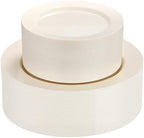 Goodluck 200 PCS Ivory Plastic Plates, Heavy Duty Disposable Ivory Plates with 100 10.25 inch Dinner Plates and 100 7.5 inch Dessert Plates for Party, Holiday, Wedding by GoodLuck