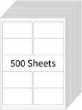 2” x 4” Shipping Labels 5000 Address Labels Printable, White Sticker Label Sheets for Laser Inkjet Printers (10 Labels/Sheet, 500 Sheets) by BESTIKER
