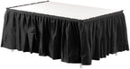 Exquisite Black Table Skirt 24 Pack - Disposable Plastic Table Skirts for Rectangle Tables 6ft 8ft & Round Tables - 29in x 14ft Self-Adhesive Strip - Birthday Wedding Gender Reveal Decor by Exquisite