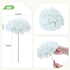 AVIVIHO 105pcs Fake Flowers White Hydrangea Artificial Flowers Bulk - Image 3