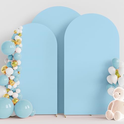 Wokceer Arch Backdrop Cover Dusty Blue Cover Stretchy 7.2FT,6.6FT,6FT by Wokceer