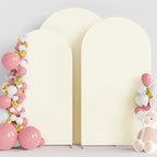 Wokceer Arch Backdrop Cover Ivory Arch Covers Stretchy 7.2FT,6.6FT,6FT by Wokceer