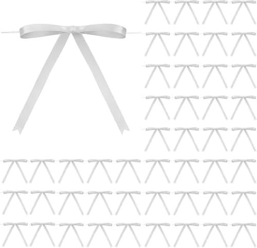 200pcs Bowknot Cake Toppers Satin Ribbon Bow Picks by Unknown