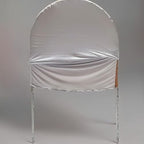 Double-Sided Arch Frame Fabric Cover Beige White Ripples Arched Panel Stand Cover for Wedding Birthday Baby Shower Parties Decoration (Brown-HP465,4X7ft) - Image 5