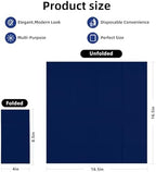KAMMAK Blue Napkins Disposable 100 Pack Cloth like Paper Dinner Napkins Folded with Pocket Navy Blue Napkins Hand Towel for Party Decoration, Wedding Reception, Bathroon and Kitchen (16.5 x 16.5 inch) - Image 6