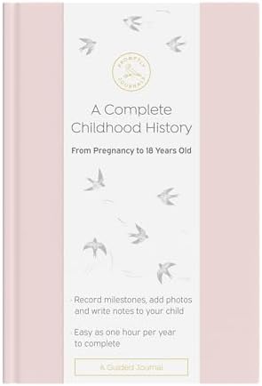 Promptly Journals, A Complete Childhood History: From Pregnancy to 18 Years Old (Powdered Lilac, Purple, Leatherette) | Baby Book and Pregnancy Journal | Baby Memory Book by PromptlyJournals