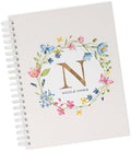 Personalized Baby Journal - Hardcover First Year Album Customized with Baby’s Name & Initial - Prompted Baby Memory Book (Wildflower Wreath Initial) by Charmbooks